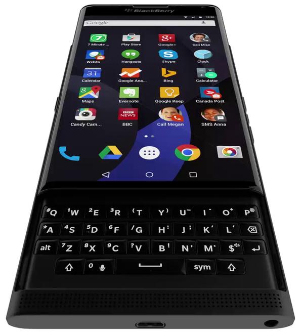 Ophef Beïnvloeden Inspireren BlackBerry Venice afbeelding toont Android-smartphone met uitschuifbaar  toetsenbord