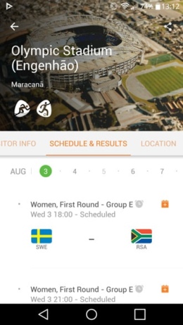 Rio 2016 app