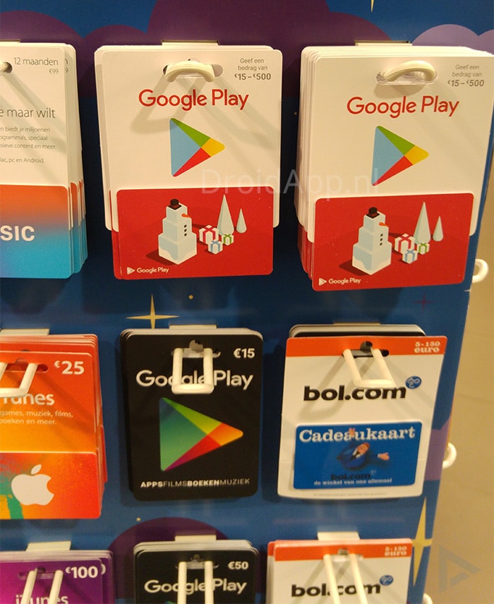 Maakte zich klaar Nacht raket Google Play Gift Card nu ook te koop met zelfgekozen bedrag