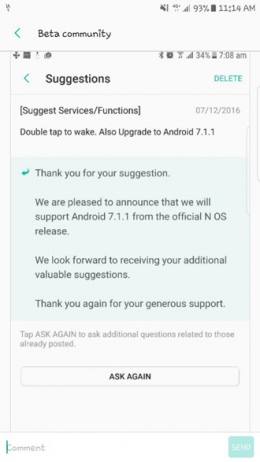 Android 7.1.1 Nougat Samsung Galaxy S7 Edge