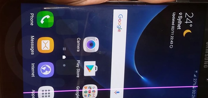 ontspannen pariteit journalist Galaxy S7 Edge gebruikers melden paars-roze streep over display