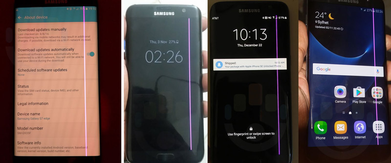 ontspannen pariteit journalist Galaxy S7 Edge gebruikers melden paars-roze streep over display