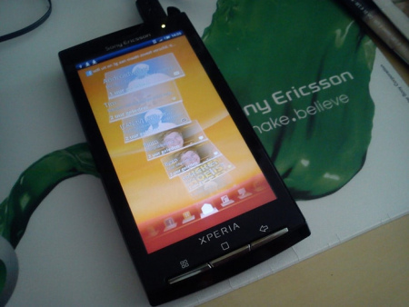 Sony Ericsson Xperia X10 timescape