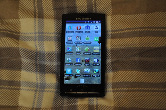 Sony Ericsson Xperia X10 home screen