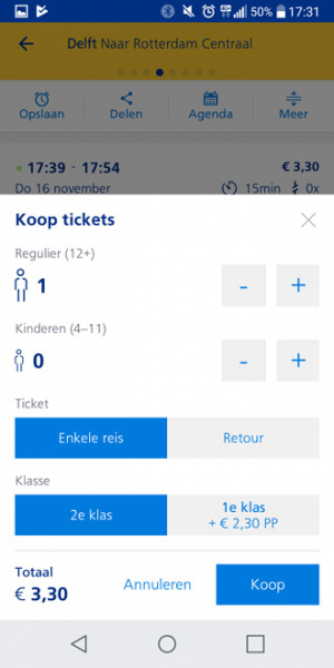 NS Reisplanner Xtra Laat Je Nu Via De App E-tickets Kopen Voor Je Treinreis