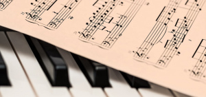 Muziek noten instrument header