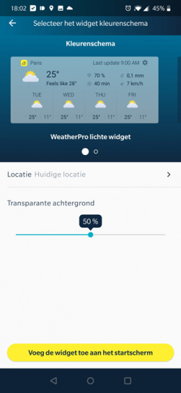 WeatherPro 5.0.5 widget