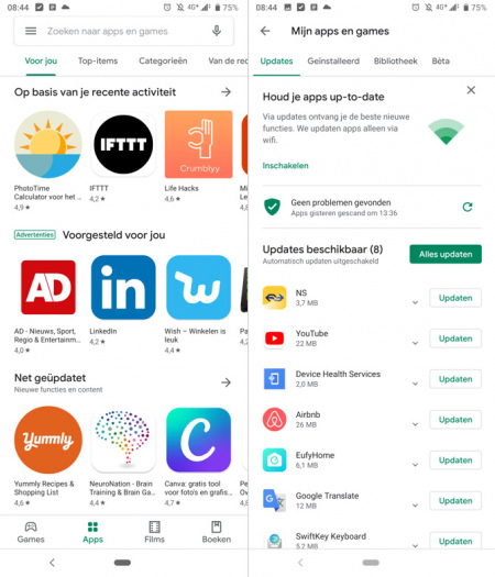 Google Rolt Opnieuw Nieuw Design Uit Voor Play Store-app