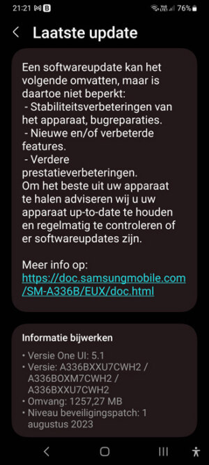 Samsung Rolt Augustus Update Uit Voor Galaxy A33